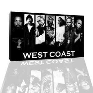 WEST COST RAP LEGENDS- Canvas print wall art 12x20